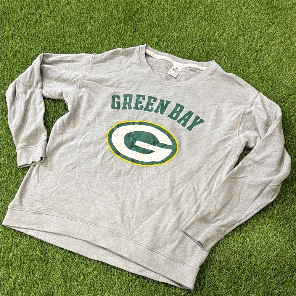 PINK Victoria's Secret Gray Green Bay Sweatshirt